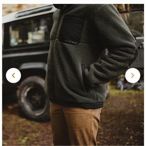 Men’s green Sitka shearling coat